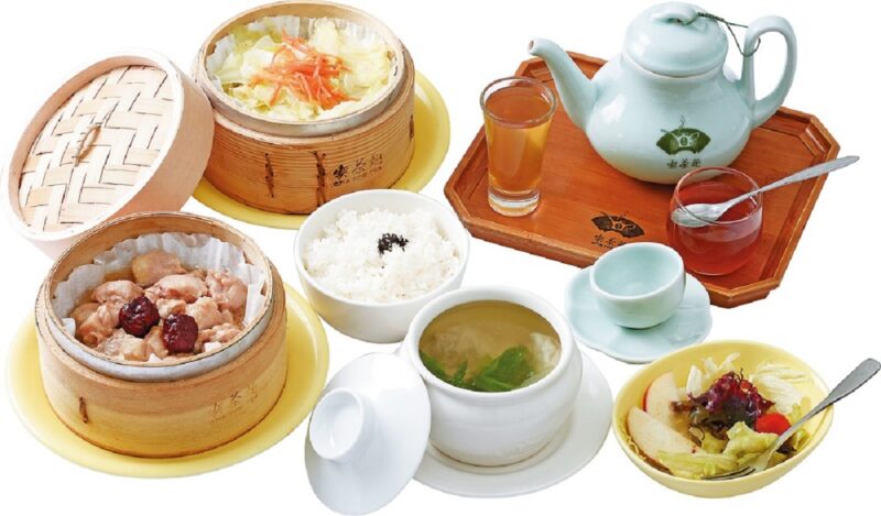 ▲夢時代7F_天仁喫茶趣綠茶人參雞個人套膳。(圖/夢時代提供)