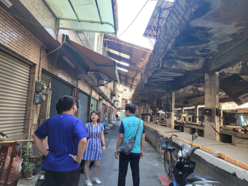 鳳山區東門里廢棄市場因地震發生坍塌