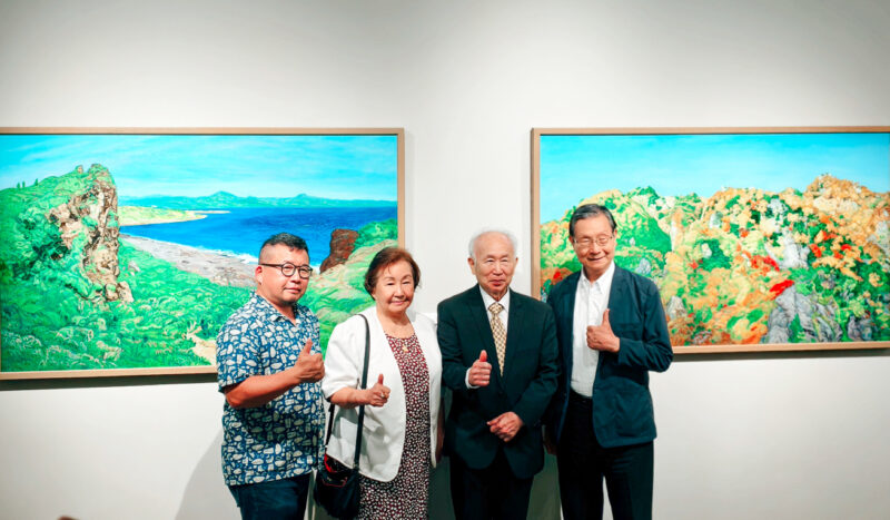 ▲藝術家黃朝謨六十餘年的繪畫歷程，是從寒徹骨的修煉中磨練出的藝術功力，內斂而通透，誠摯且動人。（圖/記者張忠義攝）