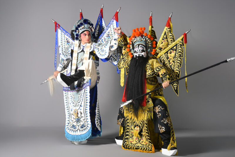 ▲臺灣豫劇團2025年唱秋公演《戰馬超》(左)劉冠廷飾演馬超、邱昭源飾演張飛。（圖/臺灣豫劇團提供）