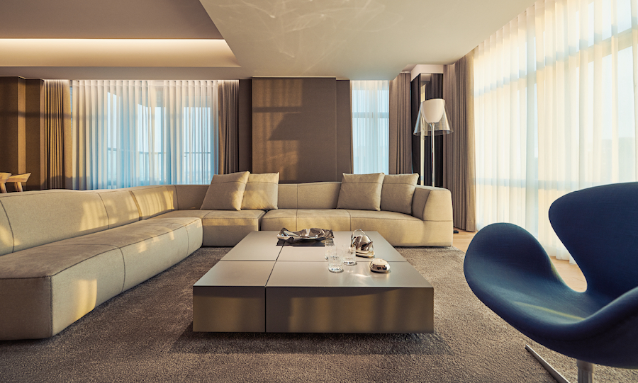 ▲THE AMNIS然一酒店座落於亞洲新灣區的核心樞紐，是台灣首家，更是唯一隸屬萬豪集團奢華系列的豪華精選酒店。客房搭配大片落地窗引入日光與城市景觀，打造寧靜內斂的極致奢旅體驗。（圖/御盟集團提供）