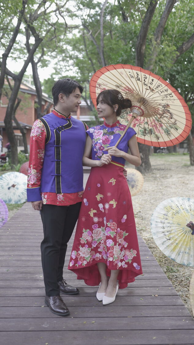 高雄市新客家文化園區雨豆樹下的百年好合 21對新人攜手步入客家幸福禮讚