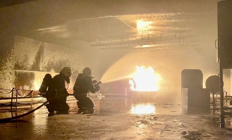 竹市強化義消實戰力 辦理模擬火場救災認證複訓