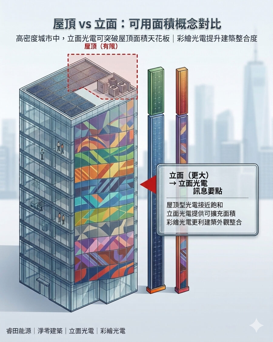 睿田能源利用彩繪光電推進立面光電,讓建築外牆成為淨零建築的能源解方 睿田能源利用彩繪光電推進立面光電,讓建築外牆成為淨零建築的能源解方
