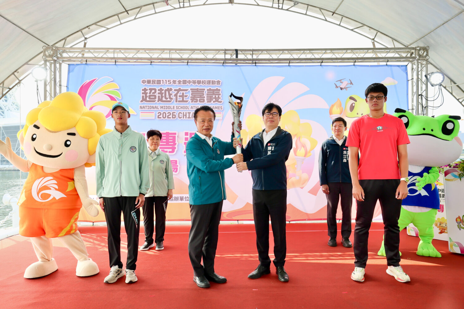 全國中等學校運動會聖火傳遞 嘉義高雄跨域合作力挺青年體育發展