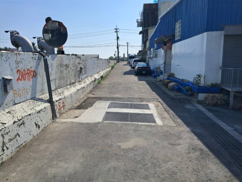 高市梓官區典寶抽水站收集系統改善工程 完工改善大舍南路403巷淹水