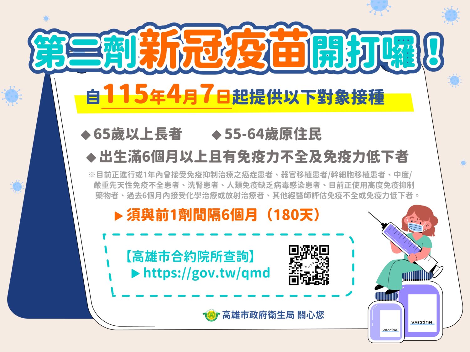 高市114年公費流感疫苗全數用罄　公費流感抗病毒藥劑存量無虞