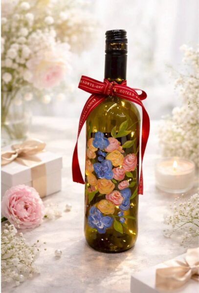 ▲翰品酒店舉辦兒童節手作活動，結合環保概念，將廢棄玻璃瓶轉化為溫暖燈飾。（圖/高雄翰品酒店提供）