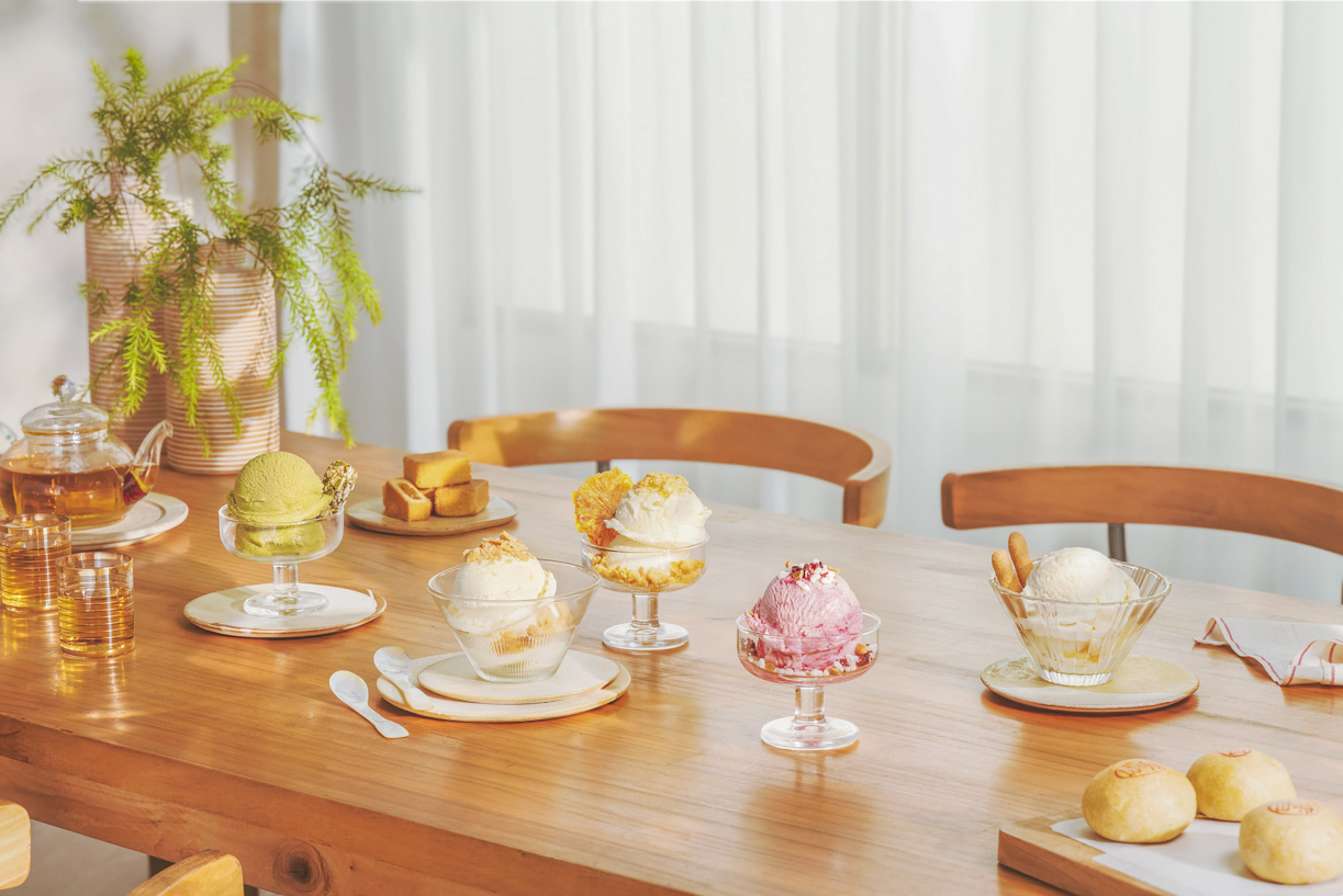 ▲百年漢餅品牌融合義式冰淇淋，舊振南推出漢餅義式冰淇淋，將經典糕餅工藝轉化為當代甜點體驗。（圖/舊振南提供）