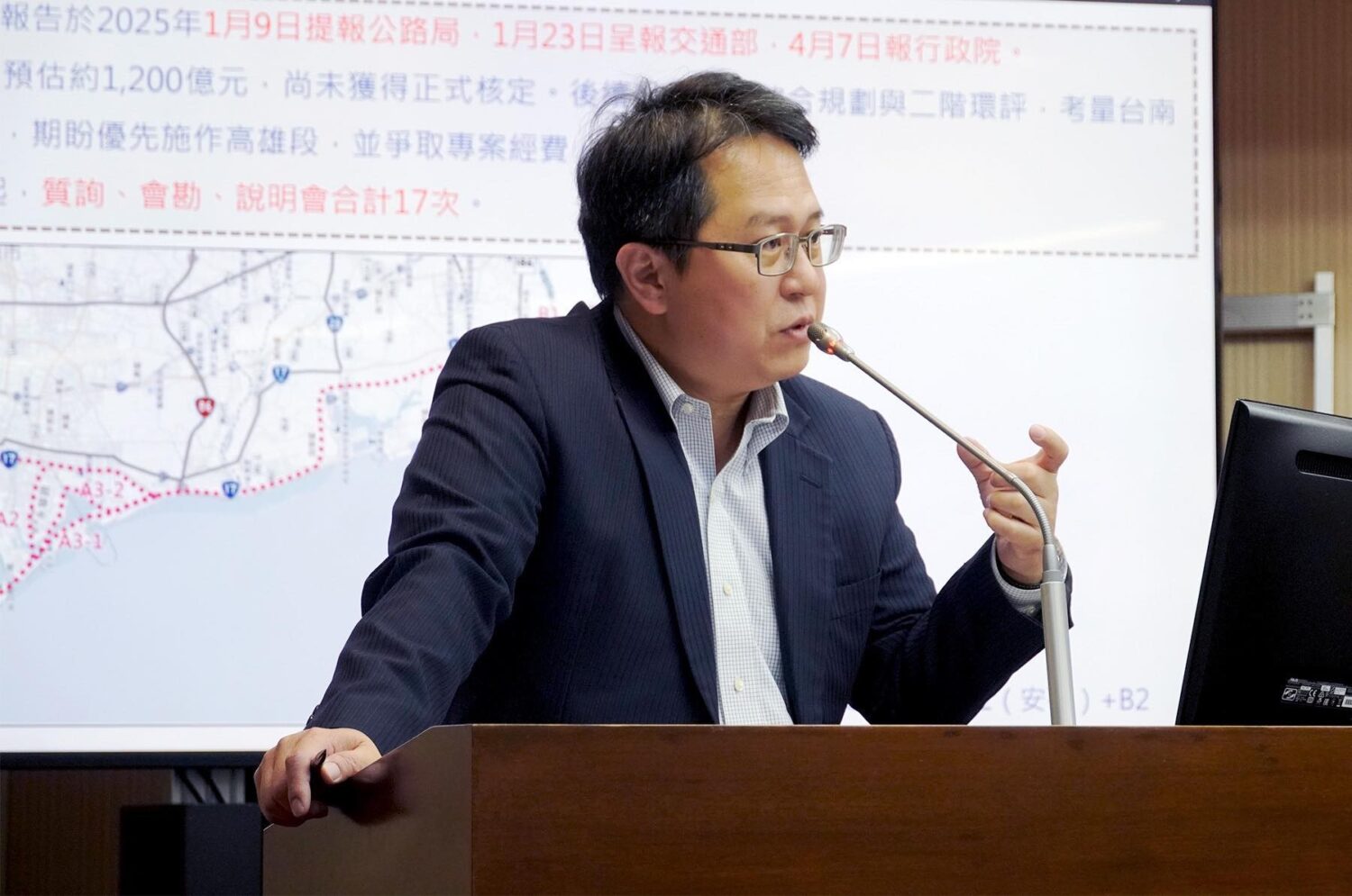 台61線南延可行性研究得到行政院核定，高雄段將與台17線分流