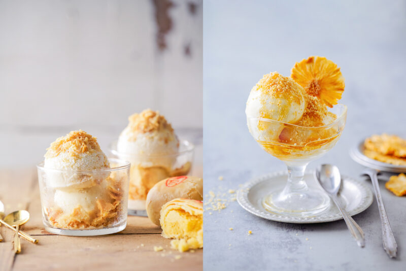 ▲舊振南經典糕餅、茶食為靈感，將鳳梨酥、綠豆椪等經典漢餅元素融入義式Gelato，創造傳統糕餅令人驚喜的可能性。（圖/舊振南提供）