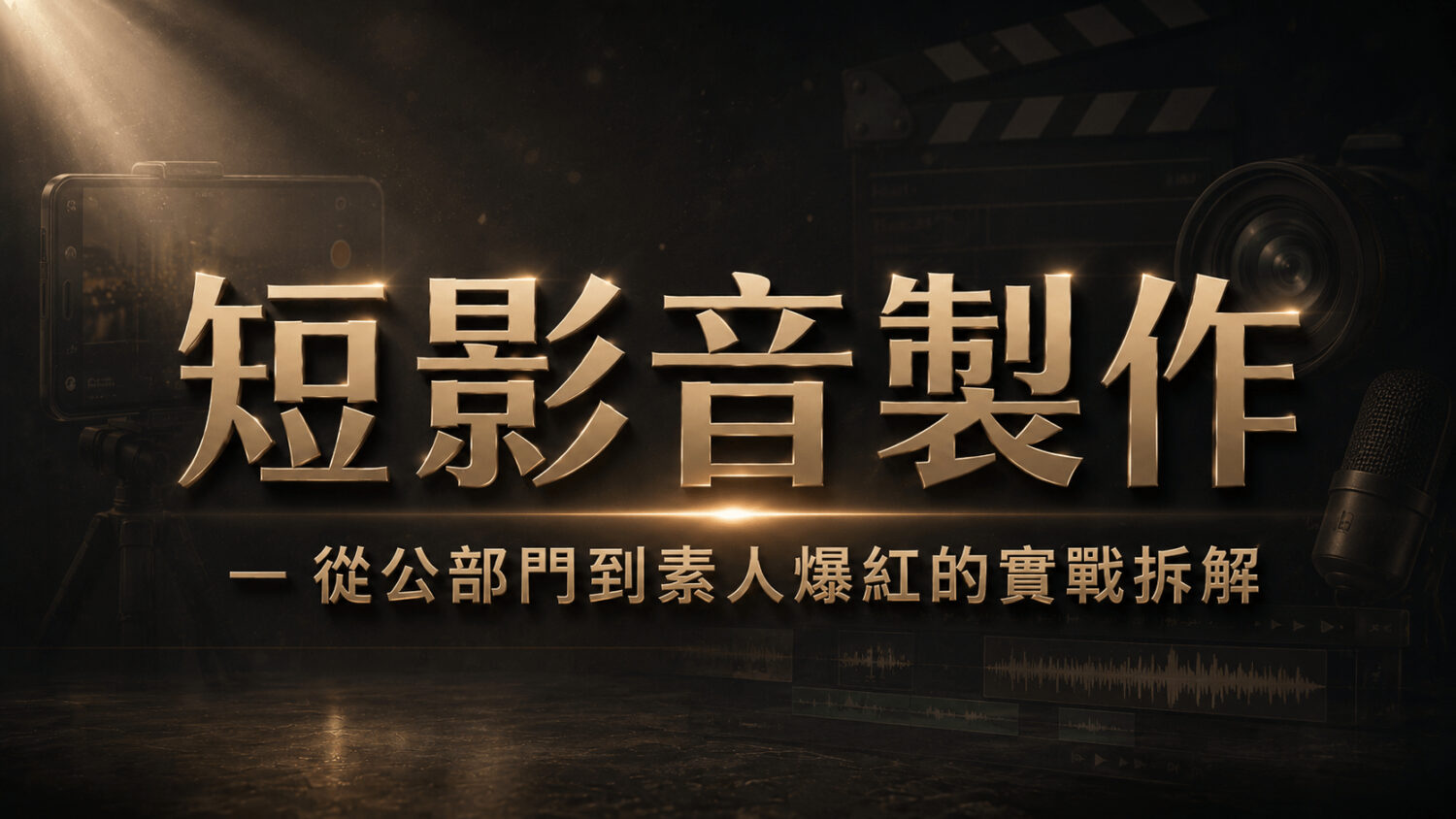 短影音製作,從公部門到素人頻道的實戰教學