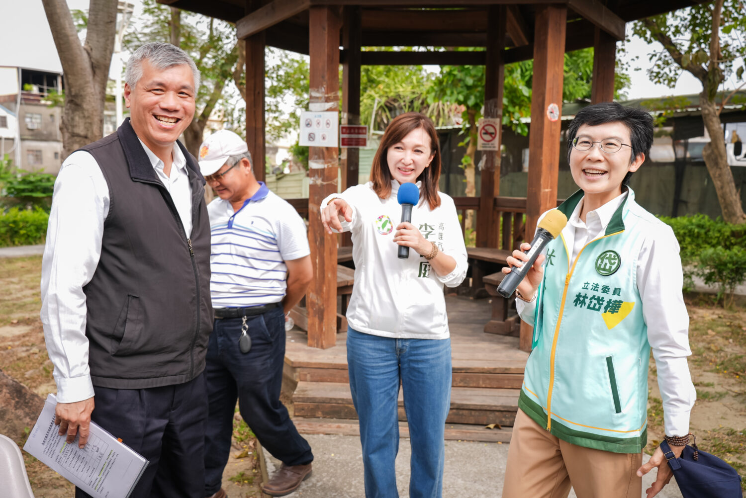 林岱樺聯手地方打造大寮安全「心」綠地 現勘大寮會社里公園 爭取修繕金到位 拚8月底前完工