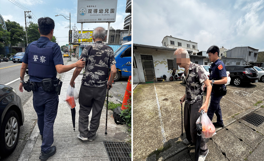 8旬翁購物後忘了返家路　中壢警暖心協助陪回家