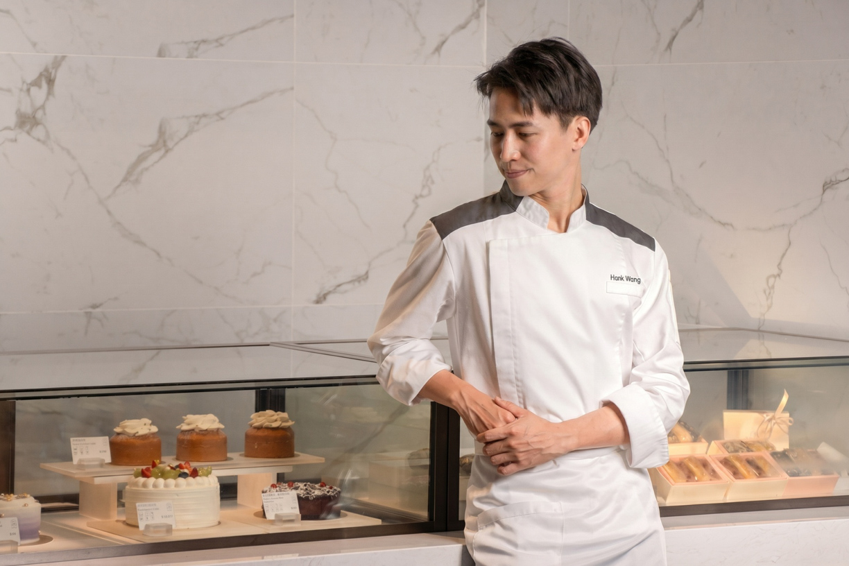 ▲高雄洲際酒店西點主廚王健翰（Hank Wang）以仿真水果工藝，將旗山香蕉、梨山蘋果、大樹荔枝，展現夏日果香的多元魅力。（圖/高雄洲際酒店提供）