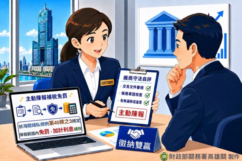 廠商落實守法自評，高雄關：錯誤申報自首免罰，共創雙贏