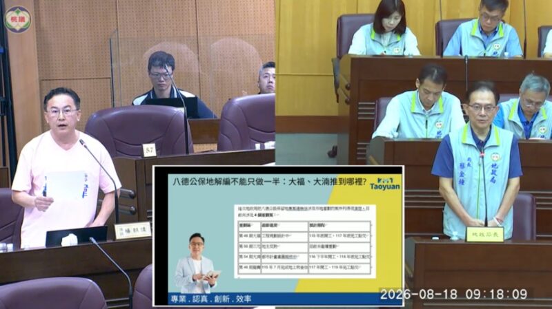 議員楊朝偉質詢指出大福、大湳還地於民要盡快　地政局允如期進行