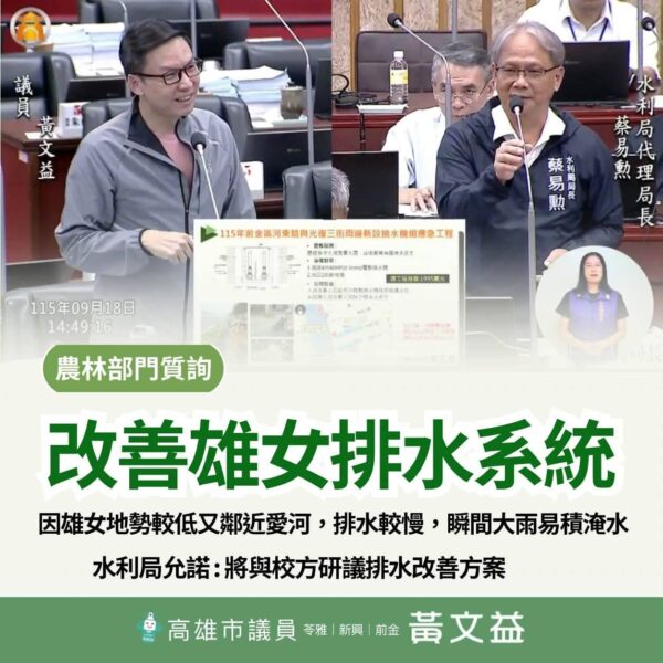 雄女操場無法升級PU跑道，竟是因爲校園積水問題造成！