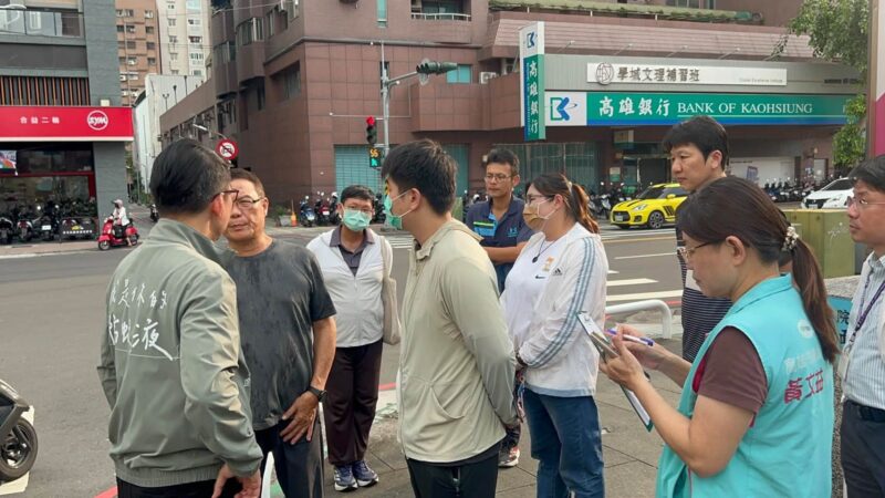 聖功醫院斑馬線居然對到台電的變電箱 黃文益立即邀集相關單位會勘改善