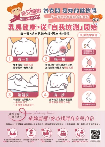 ▲EASY SHOP試衣間-自我檢測文宣。(圖/EASY SHOP提供)