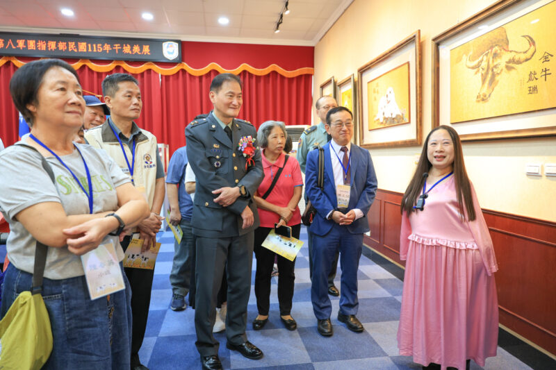 ▲楊恩典的畫作值得你來細細品味。（圖/陸軍八軍團提供）