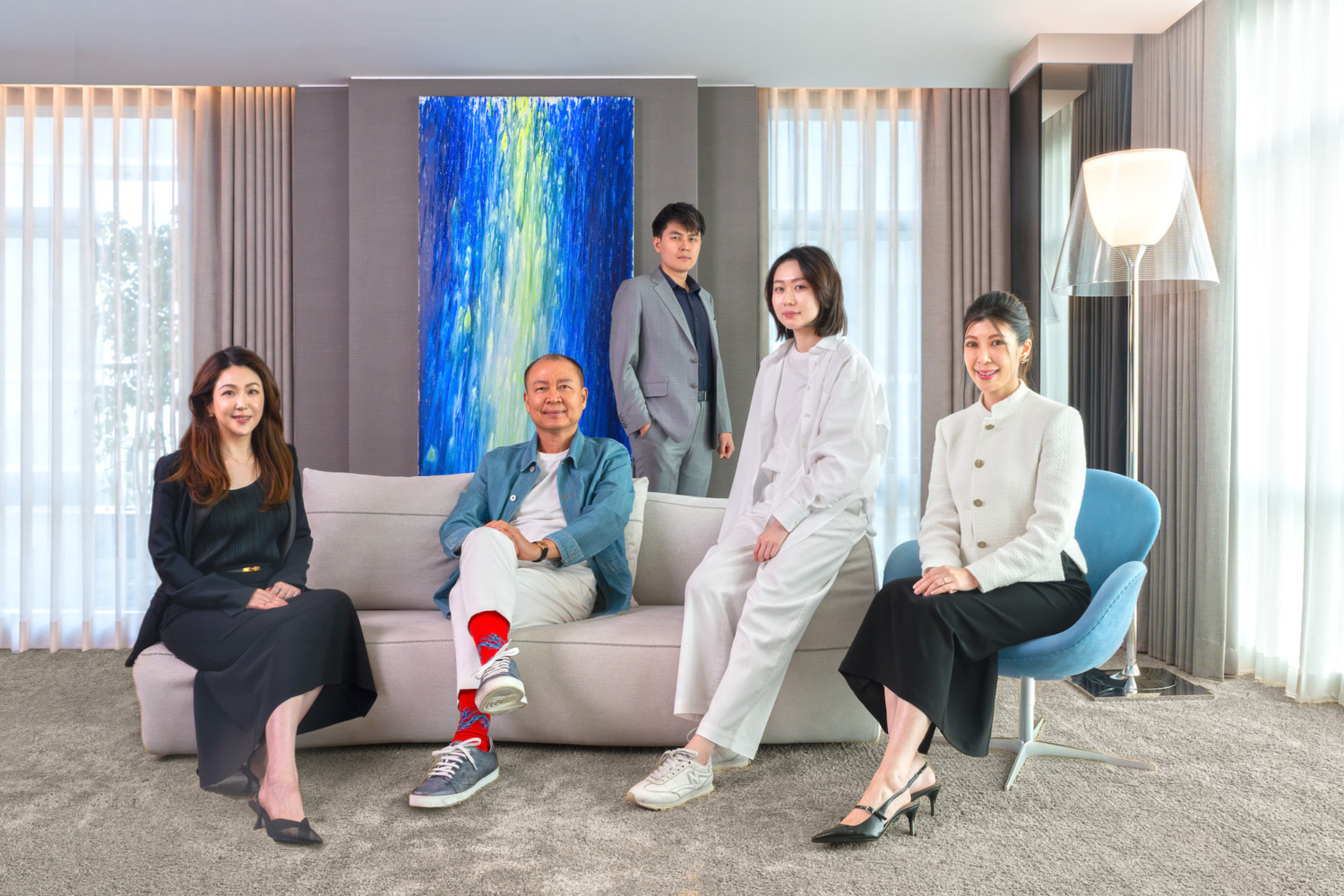 ▲御盟集團總裁邵永添及經營團隊合影。（圖/御盟集團提供）